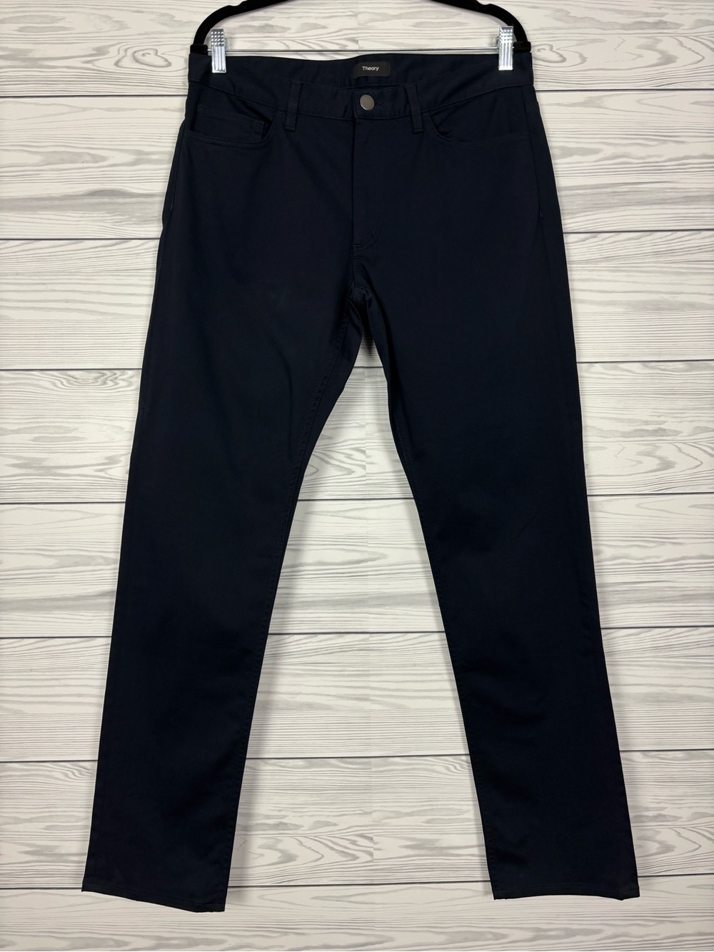 Theory Men’s Haydin straight 5-pocket jeans dark navy blue NWT size 34